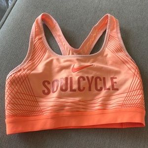 Nike SoulCycle coral orange sports bra